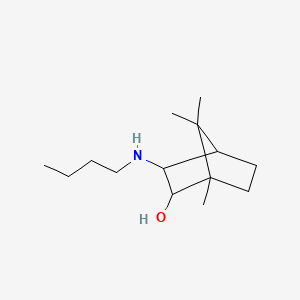 molecular formula C14H27NO B3044739 3-(Butylamino)-1,7,7-trimethylbicyclo(2.2.1)heptan-2-ol CAS No. 10038-73-0