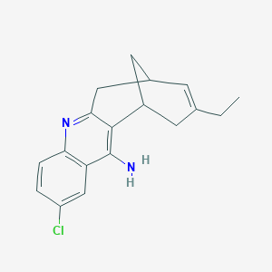 molecular formula C18H19ClN2 B304474 6-Chloro-15-ethyl-10-azatetracyclo[11.3.1.0~2,11~.0~4,9~]heptadeca-2(11),3,5,7,9,14-hexaen-3-ylamine 
