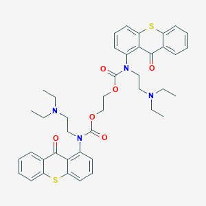 molecular formula C42H46N4O6S2 B3044741 2-[2-(Diethylamino)ethyl-(9-oxothioxanthen-1-yl)carbamoyl]oxyethyl N-[2-(diethylamino)ethyl]-N-(9-oxothioxanthen-1-yl)carbamate CAS No. 10038-75-2