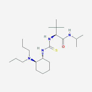 molecular formula C22H44N4OS B3044754 (S)-2-[3-[(1R,2R)-2-(Dipropylamino)cyclohexyl]thioureido]-N-isopropyl-3,3-dimethylbutanamide CAS No. 1003922-03-9