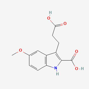 molecular formula C13H13NO5 B3044757 3-(2-carboxyethyl)-5-methoxy-1H-indole-2-carboxylic acid CAS No. 100394-23-8