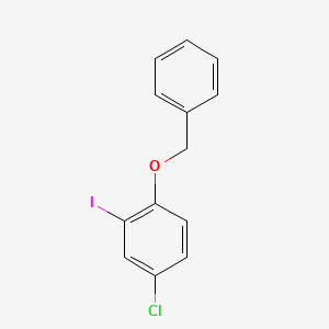 B3044762 Benzene, 4-chloro-2-iodo-1-(phenylmethoxy)- CAS No. 100398-25-2