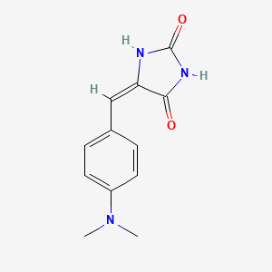 molecular formula C12H13N3O2 B3044769 5-(4-Dimethylamino-benzylidene)-imidazolidine-2,4-dione CAS No. 10040-87-6