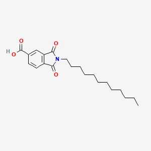 molecular formula C21H29NO4 B3044771 1H-Isoindole-5-carboxylic acid, 2-dodecyl-2,3-dihydro-1,3-dioxo- CAS No. 100406-67-5