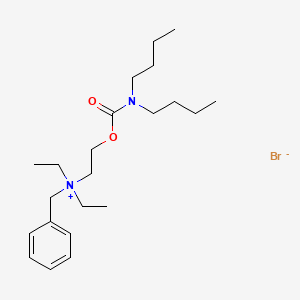 molecular formula C22H39BrN2O2 B3044773 Benzyldiethyl(2-hydroxyethyl)ammonium bromide dibutylcarbamate CAS No. 100411-45-8
