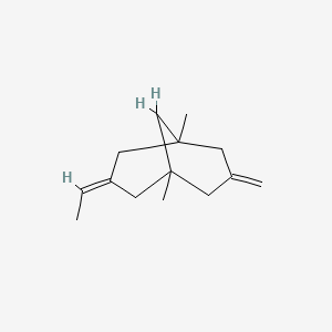 molecular formula C14H22 B3044787 3-Ethylidene-1,5-dimethyl-7-methylidenebicyclo[3.3.1]nonane CAS No. 100444-21-1