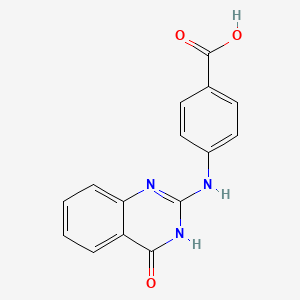 molecular formula C15H11N3O3 B3044794 Benzoic acid, 4-[(1,4-dihydro-4-oxo-2-quinazolinyl)amino]- CAS No. 100448-60-0