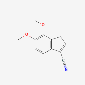 molecular formula C12H11NO2 B3044795 1H-Indene-3-carbonitrile, 6,7-dimethoxy- CAS No. 100449-12-5