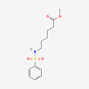 molecular formula C13H19NO4S B3044800 Hexanoic acid, 6-[(phenylsulfonyl)amino]-, methyl ester CAS No. 100450-58-6