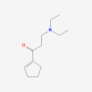 molecular formula C12H21NO B3044802 1-Propanone, 1-(1-cyclopenten-1-yl)-3-(diethylamino)- CAS No. 100452-86-6