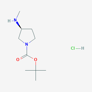 molecular formula C10H21ClN2O2 B3044803 (S)-tert-Butyl 3-(methylamino)pyrrolidine-1-carboxylate hydrochloride CAS No. 1004538-30-0