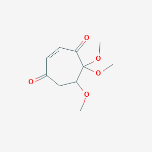 molecular formula C10H14O5 B3044805 5,5,6-Trimethoxycyclohept-2-ene-1,4-dione CAS No. 100460-34-2