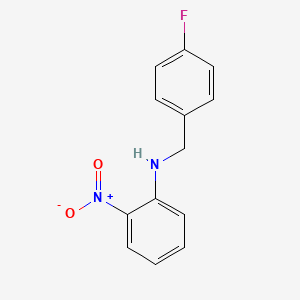 molecular formula C13H11FN2O2 B3044807 Benzenemethanamine, 4-fluoro-N-(2-nitrophenyl)- CAS No. 100460-79-5