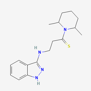 molecular formula C17H24N4S B3044818 Piperidine, 1-[3-(1H-indazol-3-ylamino)-1-thioxopropyl]-2,6-dimethyl- CAS No. 100476-95-7