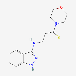 molecular formula C14H18N4OS B3044819 Morpholine, 4-[3-(1H-indazol-3-ylamino)-1-thioxopropyl]- CAS No. 100476-97-9