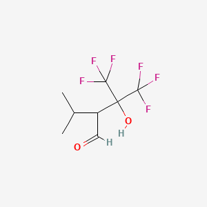 molecular formula C8H10F6O2 B3044827 3-Hydroxy-2-isopropyl-4,4,4-trifluoro-3-trifluoromethylbutyraldehyde CAS No. 100482-86-8