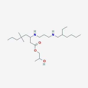 molecular formula C24H50N2O3 B3044829 Neodecanoic acid, 3-((3-((2-ethylhexyl)amino)propyl)amino)-2-hydroxypropyl ester CAS No. 100486-95-1