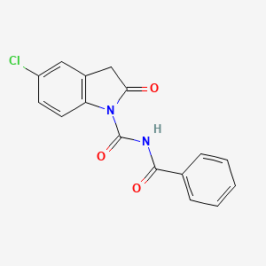 N-Benzoyl-5-chloro-2-oxo-2,3-dihydro-1H-indole-1-carboxamide