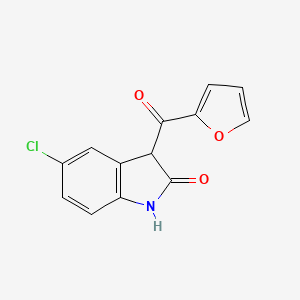 molecular formula C13H8ClNO3 B3044831 2H-Indol-2-one, 5-chloro-3-(2-furanylcarbonyl)-1,3-dihydro- CAS No. 100487-66-9