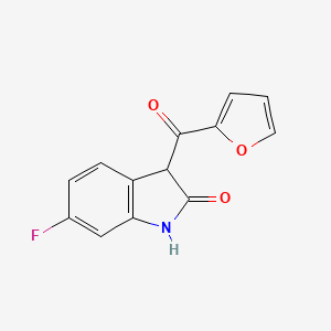 2H-Indol-2-one, 6-fluoro-3-(2-furanylcarbonyl)-1,3-dihydro-
