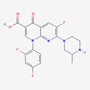 1-(2,4-Difluorophenyl)-6-fluoro-7-(3-methylpiperazin-1-yl)-4-oxo-1,4-dihydro-1,8-naphthyridine-3-carboxylic acid