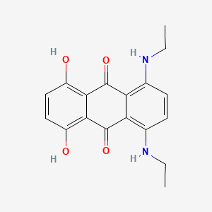 molecular formula C18H18N2O4 B3044842 1,4-Bis(ethylamino)-5,8-dihydroxyanthracene-9,10-dione CAS No. 100495-56-5