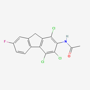 molecular formula C15H9Cl3FNO B3044852 n-(1,3,4-Trichloro-7-fluoro-9h-fluoren-2-yl)acetamide CAS No. 10050-57-4