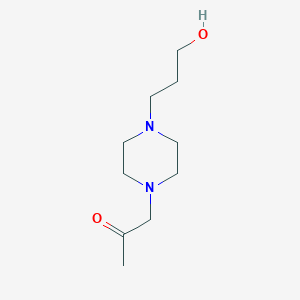 molecular formula C10H20N2O2 B3044855 1-[4-(3-Hydroxypropyl)piperazin-1-yl]propan-2-one CAS No. 100500-97-8