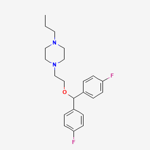 molecular formula C22H28F2N2O B3044858 Piperazine, 1-[2-[bis(4-fluorophenyl)methoxy]ethyl]-4-propyl- CAS No. 100508-25-6