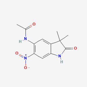 N-(3,3-Dimethyl-6-nitro-2-oxo-2,3-dihydro-1H-indol-5-yl)acetamide