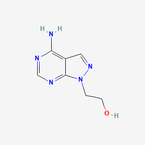 molecular formula C7H9N5O B3044874 1H-吡唑并[3,4-d]嘧啶-1-乙醇，4-氨基- CAS No. 100524-24-1