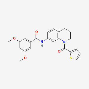 molecular formula C23H22N2O4S B3044882 3,5-dimethoxy-N-(1-(thiophene-2-carbonyl)-1,2,3,4-tetrahydroquinolin-7-yl)benzamide CAS No. 1005294-19-8