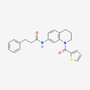 Benzenepropanamide, N-[1,2,3,4-tetrahydro-1-(2-thienylcarbonyl)-7-quinolinyl]-