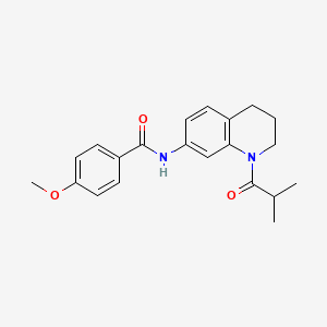 molecular formula C21H24N2O3 B3044884 N-(1-isobutyryl-1,2,3,4-tetrahydroquinolin-7-yl)-4-methoxybenzamide CAS No. 1005294-23-4