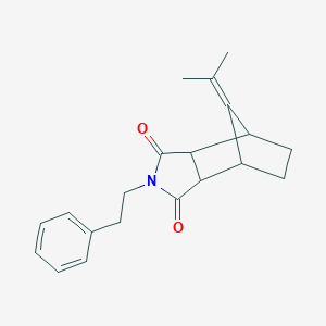molecular formula C20H23NO2 B304489 10-(1-Methylethylidene)-4-(2-phenylethyl)-4-azatricyclo[5.2.1.0~2,6~]decane-3,5-dione 