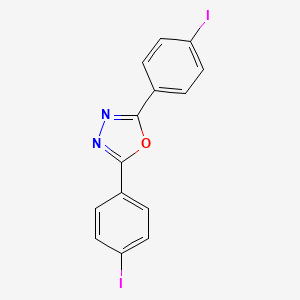 molecular formula C14H8I2N2O B3044895 2,5-Bis(4-iodophenyl)-1,3,4-oxadiazole CAS No. 100541-43-3