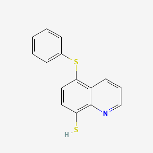 molecular formula C15H11NS2 B3044901 8-Quinolinethiol, 5-(phenylthio)- CAS No. 100549-76-6