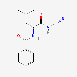 molecular formula C14H17N3O2 B3044902 N-[(2S)-1-(cyanoamino)-4-methyl-1-oxopentan-2-yl]benzamide CAS No. 100551-53-9