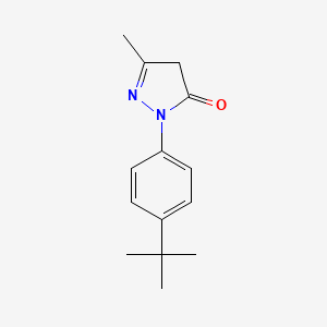 molecular formula C14H18N2O B3044905 2-(4-tert-Butylphenyl)-5-methyl-2,4-dihydro-3H-pyrazol-3-one CAS No. 100553-88-6