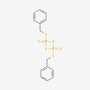 molecular formula C14H14P2S6 B3044906 2,4-Bis(benzylsulfanyl)-1,3,2lambda~5~,4lambda~5~-dithiadiphosphetane-2,4-dithione CAS No. 100555-97-3