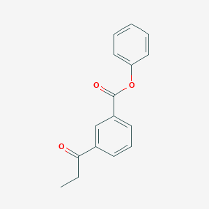 molecular formula C16H14O3 B304491 Phenyl 3-propionylbenzoate 