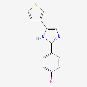 molecular formula C13H9FN2S B3044911 2-(4-Fluorophenyl)-5-(thiophen-3-yl)-1H-imidazole CAS No. 100558-27-8