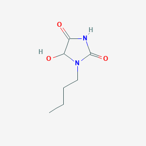 molecular formula C7H12N2O3 B3044912 2,4-Imidazolidinedione, 1-butyl-5-hydroxy- CAS No. 100558-39-2