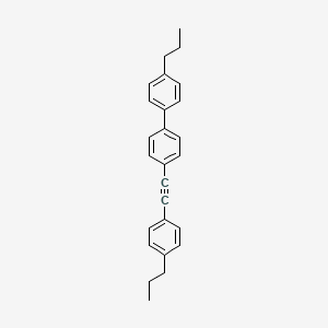 molecular formula C26H26 B3044914 1,1'-Biphenyl, 4-propyl-4'-[(4-propylphenyl)ethynyl]- CAS No. 100558-56-3