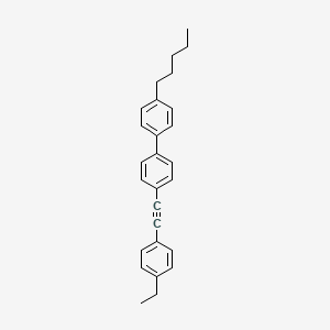 molecular formula C27H28 B3044915 1,1'-Biphenyl, 4-[(4-ethylphenyl)ethynyl]-4'-pentyl- CAS No. 100558-57-4