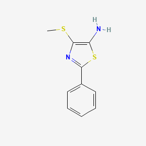 5-Thiazolamine, 4-(methylthio)-2-phenyl-