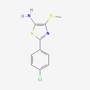 5-Thiazolamine, 2-(4-chlorophenyl)-4-(methylthio)-