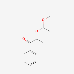 molecular formula C13H18O3 B3044921 2-(1-Ethoxyethoxy)-1-phenylpropan-1-one CAS No. 100560-59-6