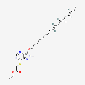 2-Methyl-3-linolenyloxy-7-(ethoxycarbonylmethylthio)pyrazolo(4,3-d)pyrimidine