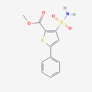 molecular formula C12H11NO4S2 B3044928 5-Phenyl-3-sulfamoyl-2-methoxycarbonyl thiophene CAS No. 100567-13-3